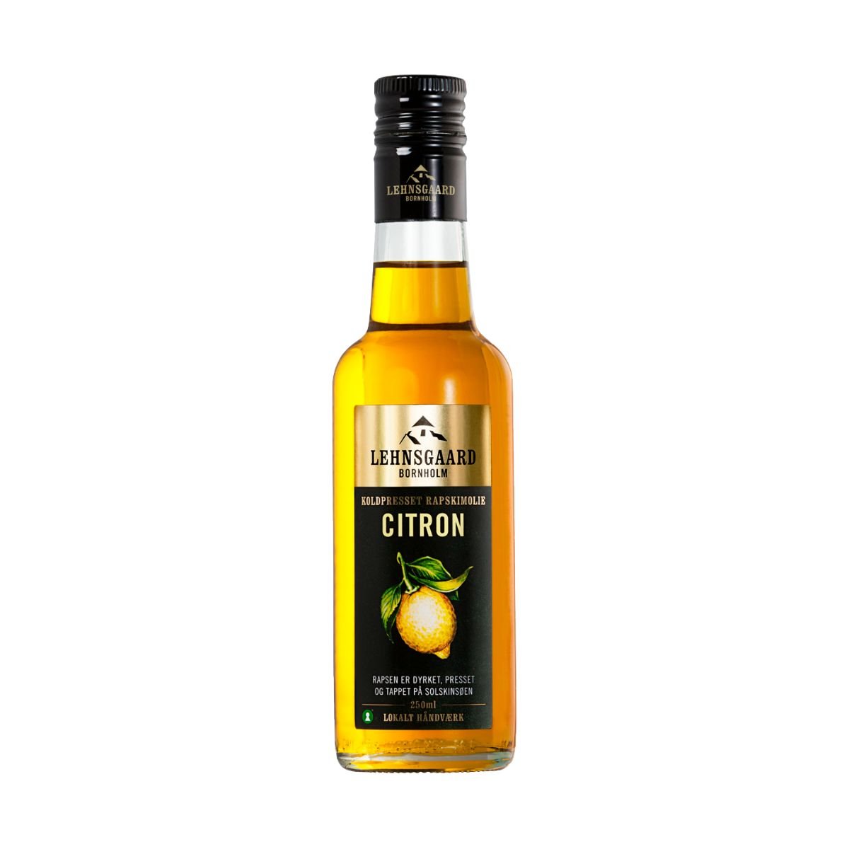 Koudgeperste koolzaadolie met citroen van Lehnsgaard in fles van 250 ml