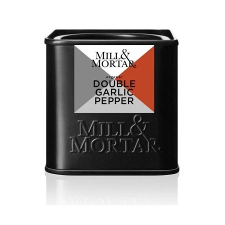Biologische knoflook-pepermix Double Garlic Pepper van Mill & Mortar 50 g